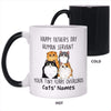 Happy Father‘s Day Human Servant Gift For Cat Dad Personalized Color Changing Mug