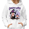 Grandma Witch Watercolor Purple Moon Halloween Personalized Shirt