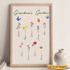 Family Birth Month Flowers Personalized Vertical Poster