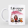 Doll Woman Sitting With Cats Under Tree Personalized Mug