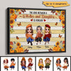 Fall Season Mom And Daughters Personalized Horizontal Poster