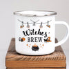 Witches Brew Fall Season Halloween Gift for Her, Gift For Mom Bestie Sister Grandma Co-worker Enamel Campfire Mug