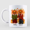 Best Friends Sister Pumpkin Head In Patch Personalized Mug