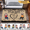 Camping Couple Heart Personalized Doormat