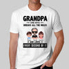 Grandpa Breaks The Rules Personalized Shirt