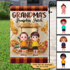 Fall Season Grandma Pumpkin Patch Doll Kid Personalized Garden Flag