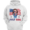 Cool Doll Birth Month Girl 4th Of July Independence Day Personalized Shirt