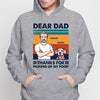 Dear Dog Dad Retro Frame Personalized Hoodie Sweatshirt