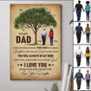 To My Dad Under Tree Personalized Vertical Poster