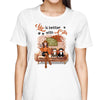 Fall Season Girl And Cats On Sofa Personalized Shirt