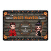 Halloween Wreath Doll Couple Personalized Doormat