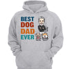 Best Dog Dad Ever Retro Cartoon Caricature Personalized Hoodie Sweatshirt