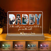 Daddy To Us You Are The World Photo Personalized LED Night Light