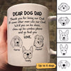 Dear Dog Dad Dog Head Outline Father‘s Day Gift Personalized Mug