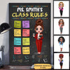 Doll Teacher Classroom Rules Sticky Notes Personalized Vertical Poster