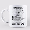 Dog Head Outline Thanks For Happy Father‘s Day Gift For Dog Dad Personalized Mug