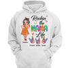 Grandma Handprint Sassy Girl Personalized Hoodie Sweatshirt