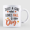 Dog Mom Loves Fall Season And Dogs Personalized Mug