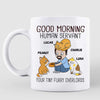 Good Morning Happy Father‘s Day Human Servant Chibi Cat Dad Personalized Mug