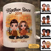 Fall Season Doll Couple Sitting Together Since Personalized Mug