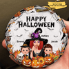 Happy Halloween Grandma Witch & Kid Personalized Circle Ornament