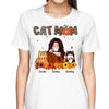 Fall Season Cat Mom Coffee Girl Fluffy Cats Personalized Shirt