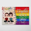 Half Texture LGBT Couple Doll Styles Personalized Horizontal Poster