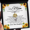 To My Mom Mother‘s Day Gift For Mom Sunflower Pendant Necklace