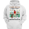 Cooking And Dogs Make Me Happy Dog Mom Kitchen Personalized Shirt