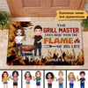 The Grill Master And The Flame Of His Life Personalized Doormat