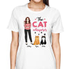 The Cat Whisperer Fluffy Cat & Drinking Woman Personalized Shirt
