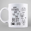 Happy Father‘s Day Dog Dad Dog Head Outline Personalized Mug