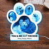 Couple And Dog Cat Pet Photos In Paw Shape Personalized Light Box