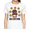 Grandma Messy Bun Halloween Personalized Shirt
