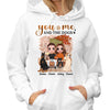 Couple And Dog Fall Season Personalized Shirt