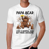 Papa Bear And Kids Sketch Mountain Personalized Shirt