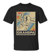 Dad Grandpa Fist Bump Retro Frame Personalized Shirt