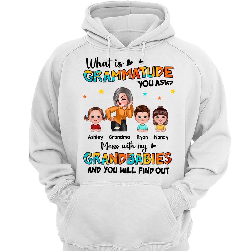 Don‘t Mess With My Grandkids Sassy Woman Personalized Hoodie Sweatshirt