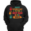 Retro Happy Father‘s Day To The Best Dad Personalized Hoodie Sweatshirt