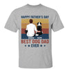 Best Dog Dad Back View Personalized Light Color Shirt