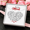 To My Mom Heart Text Mother‘s Day Gift Alluring Beauty Necklace