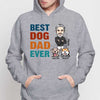 Best Dog Dad Ever Retro Cartoon Caricature Personalized Hoodie Sweatshirt