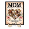 Mom You Are The World Photo Collage Personalized 2-Layer Wooden Plaque