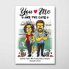 Yellow Couple And Cats Personalized Poster