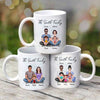 Couple Sitting With Kids Family Personalized Mug