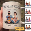 Real Couple Sitting With Kids Family Personalized Mug