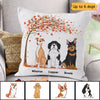 Cute Sitting Dog Under Tree Personalized Pillow (Insert Included)