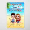 Summer Doll Couple Sitting On The Beach Personalized Vertical Poster