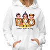 Boo Halloween Peeking Kids Mom Grandma Gift Personalized Shirt