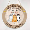 Area Patrolled By Cats Personalized Door Hanger Sign